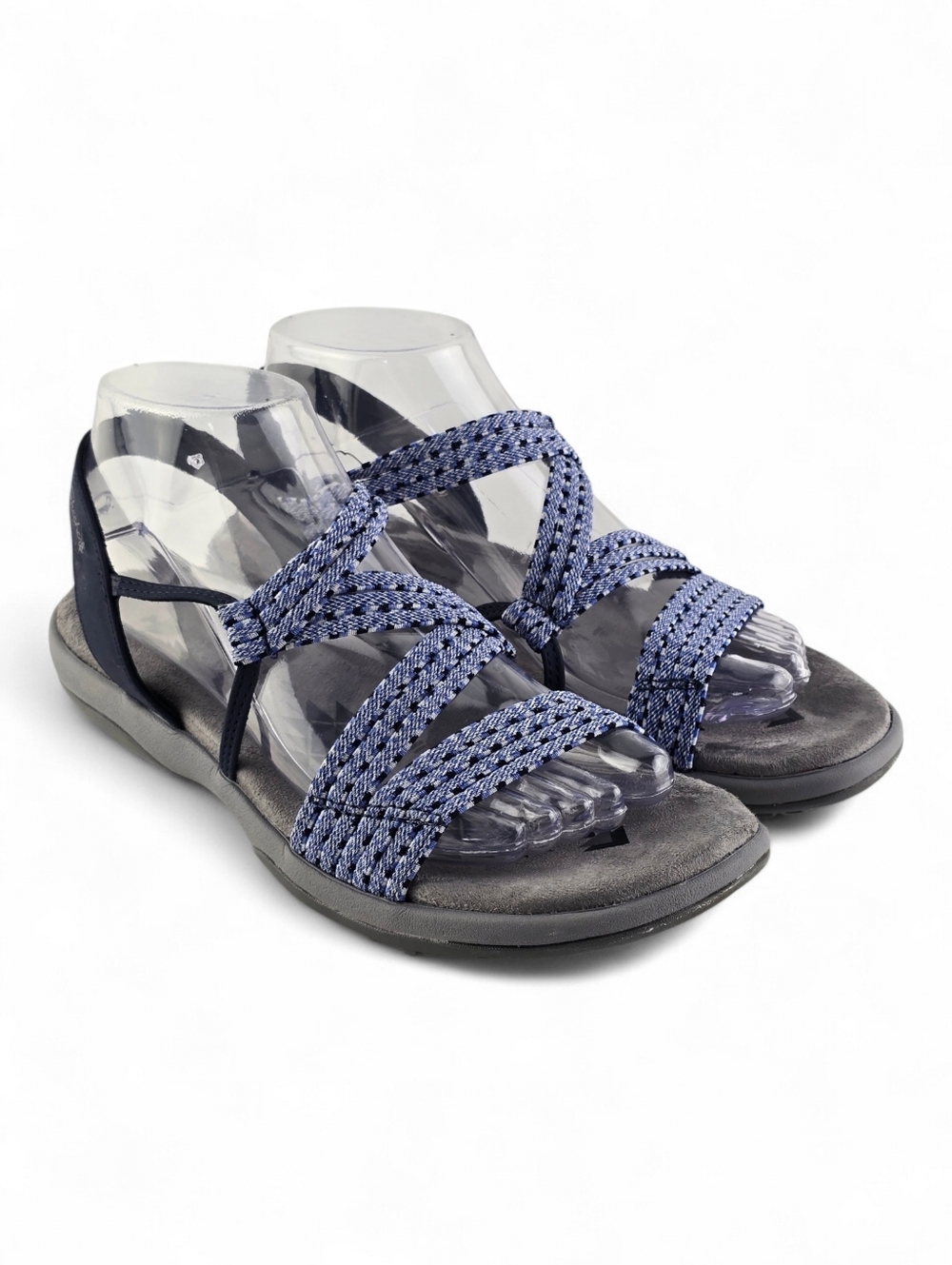 Skechers Women's Reggae Slim Vacay Strappy Sandals Blue 8